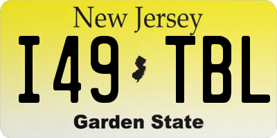 NJ license plate I49TBL