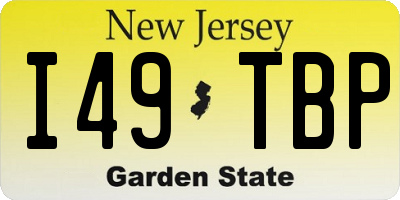 NJ license plate I49TBP