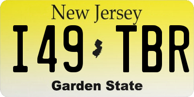 NJ license plate I49TBR