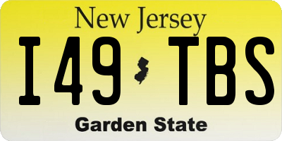NJ license plate I49TBS