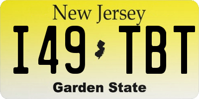 NJ license plate I49TBT