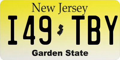 NJ license plate I49TBY