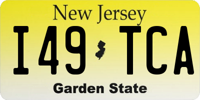 NJ license plate I49TCA