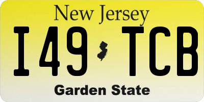 NJ license plate I49TCB