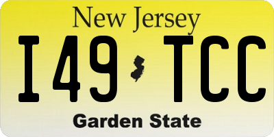 NJ license plate I49TCC