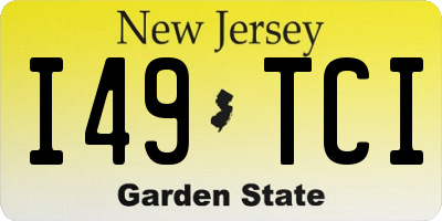NJ license plate I49TCI