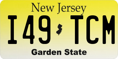 NJ license plate I49TCM