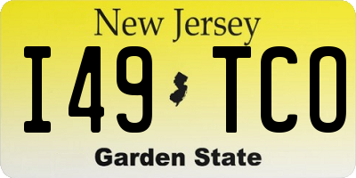 NJ license plate I49TCO