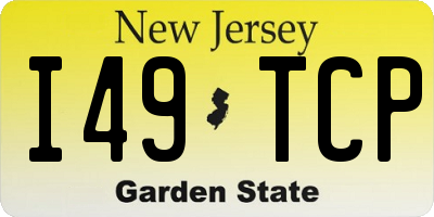 NJ license plate I49TCP