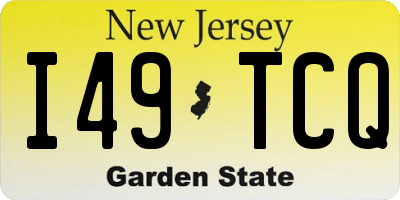 NJ license plate I49TCQ
