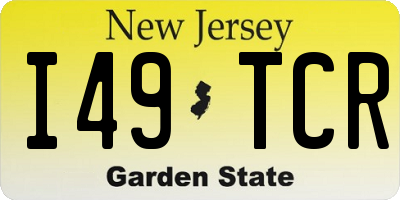 NJ license plate I49TCR