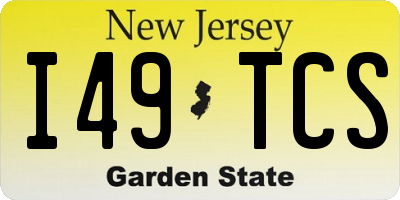 NJ license plate I49TCS