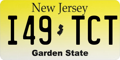 NJ license plate I49TCT