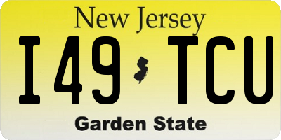 NJ license plate I49TCU