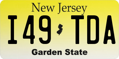 NJ license plate I49TDA