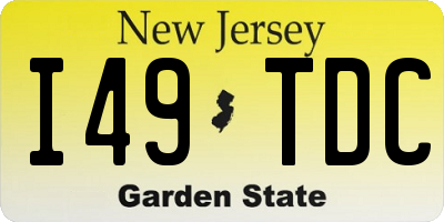 NJ license plate I49TDC