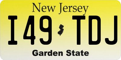 NJ license plate I49TDJ