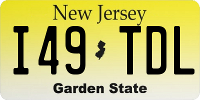 NJ license plate I49TDL