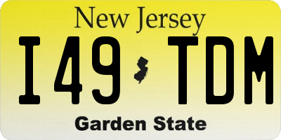 NJ license plate I49TDM