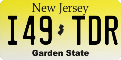 NJ license plate I49TDR