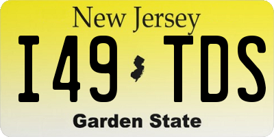 NJ license plate I49TDS