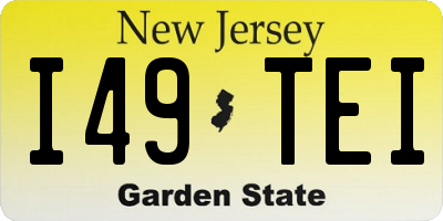 NJ license plate I49TEI