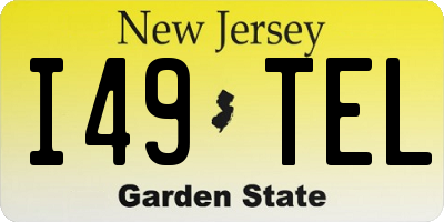 NJ license plate I49TEL