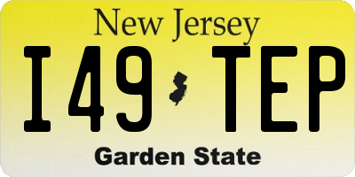 NJ license plate I49TEP