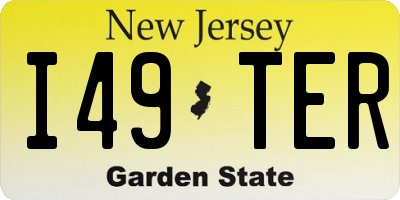 NJ license plate I49TER