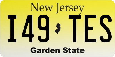 NJ license plate I49TES