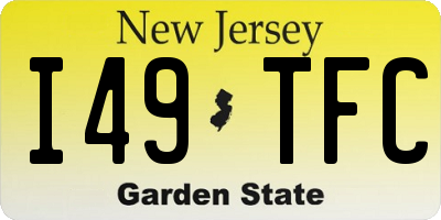 NJ license plate I49TFC