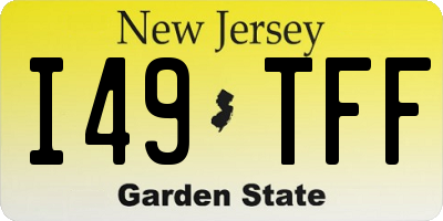 NJ license plate I49TFF