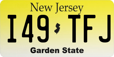 NJ license plate I49TFJ