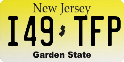 NJ license plate I49TFP