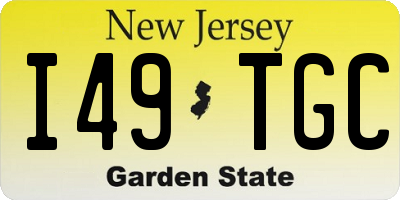 NJ license plate I49TGC