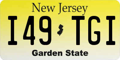 NJ license plate I49TGI