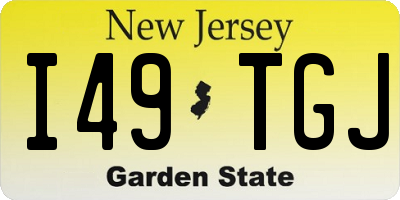 NJ license plate I49TGJ