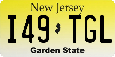 NJ license plate I49TGL