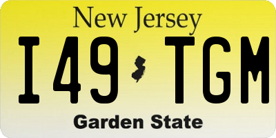 NJ license plate I49TGM