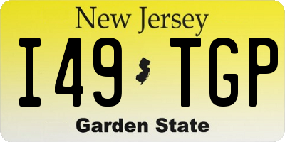 NJ license plate I49TGP