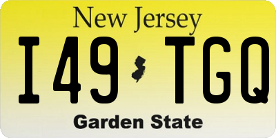 NJ license plate I49TGQ