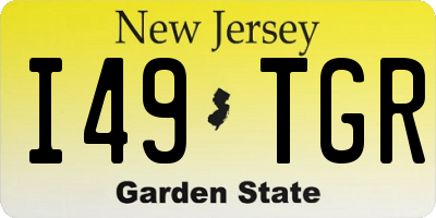 NJ license plate I49TGR