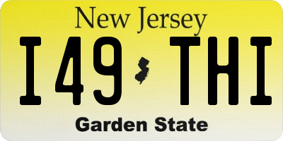 NJ license plate I49THI