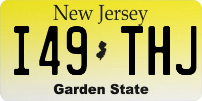 NJ license plate I49THJ