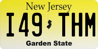 NJ license plate I49THM