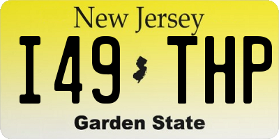 NJ license plate I49THP