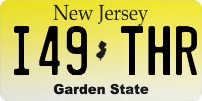 NJ license plate I49THR