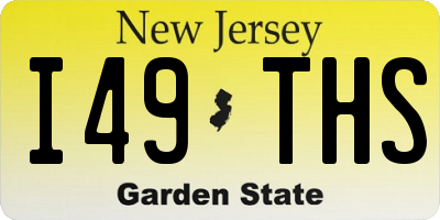 NJ license plate I49THS