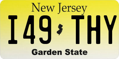 NJ license plate I49THY
