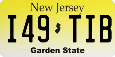 NJ license plate I49TIB